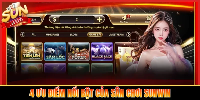 4 ưu điểm nổi bật của sân chơi Sunwin