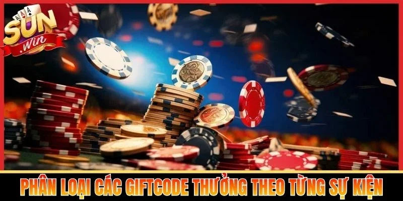 Phân loại các giftcode thưởng theo từng sự kiện
